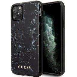 Capa Iphone 11 Pro Max 6.5" GUESS Marble GUHCN65PCUMABK Preto em Blister