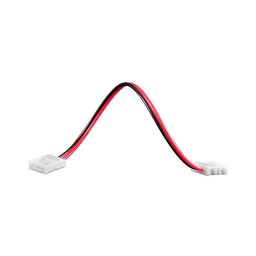 Conector angular bifacial flexível para fitas LED de 2 pinos 8 mm
