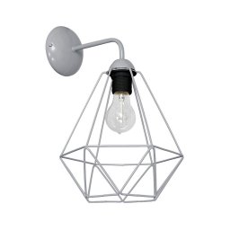 Luz de parede BASKET 1xE27/60W/230V cinzento