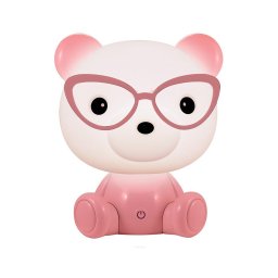 Lâmpada noturna de criança fosca LED LED/2,5W urso rosa
