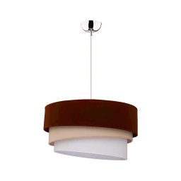 Duolla - Candeeiro suspenso TRIO 1xE27/40W/230V diâmetro 45 cm castanho/bege/branco
