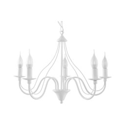 Candelabro numa corrente MINERWA 5 5xE14/40W/230V branco