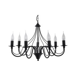 Candelabro numa corrente MINERWA 7 7xE14/40W/230V preto antigo