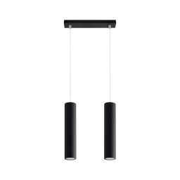 Sollux SL.0328 - Candeeiro suspenso LAGOS 2 2xGU10/10W/230V preto