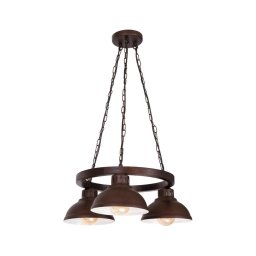 Candelabro numa corrente HAKON ROUND 3xE27/60W/230V escuro