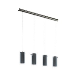 Eglo 99287 - Lustre suspenso em cabo PINTO TEXTIL 4xE27/16W/230V