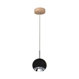 Spot-Light 5143174 - Candeeiro suspenso LED BALL WOOD 1xGU10/5W/230V carvalho mate