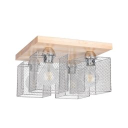 Spot-Light 8175460 - Iluminação de teto NORMAN WOOD 4xE27/25W/230V