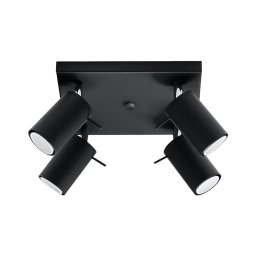 Sollux SL.0094 - Foco RING 4 4xGU10/10W/230V preto
