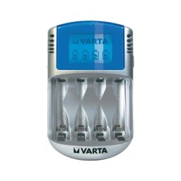 Varta 57070 - Carregador de pilhas LCD 4xAA/AAA 100-240V/12V/5V