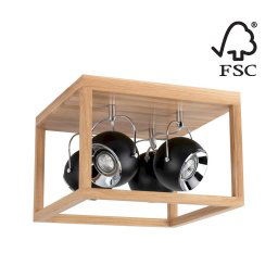 Spot-Light 5224474 - Iluminação de teto LED ROY 4xGU10/5W/230V carvalho mate