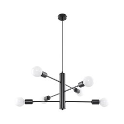 Candelabro num fio DUOMO 6 6xE27/60W/230V preto antigo