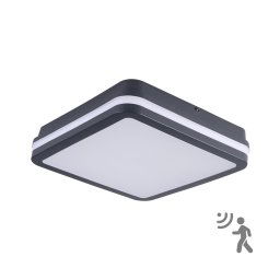 Kanlux 33347 – Iluminação de teto exterior LED com sensor BENO LED/24W/230V 4000K Antracite IP54