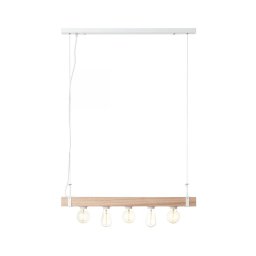Brilliant - Candelabro num fio WHITEWOOD 5xE27/30W/230V