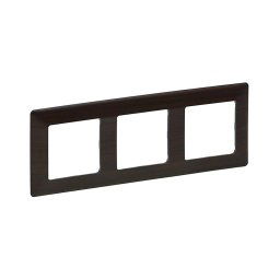 Legrand 754173 - Moldura para interruptores VALENA LIFE 3P Madeira escura