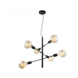 ITALUX MDM3582/6 BK - Candelabro num fio MADALYN 6xE27/40W/230V