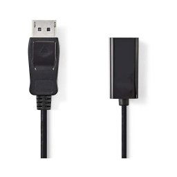 Nedis CCGP37150BK02 - Cabo HDMI DisplayPort para HDMI, 0,2 m