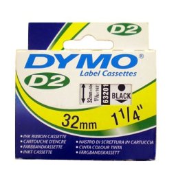 Fita Gravacao Dymo 32mmX50m Preto (63201)
