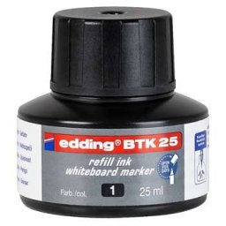 Recarga p / Marcador Quadros Brancos Edding BTK 25ml Preto