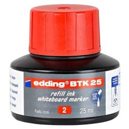 Recarga p / Marcador Quadros Brancos Edding BTK 25ml Vermelho