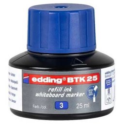 Recarga p / Marcador Quadros Brancos Edding BTK 25ml Azul