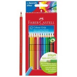 Lapis Cor 18cm Faber-Castell Grip Cx Cartao 12 Cores