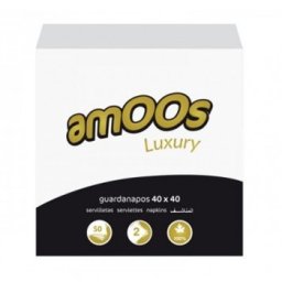 Guardanapos 40x40 2fls Amoos Luxury Branco 50 unidaes (4 unidades)