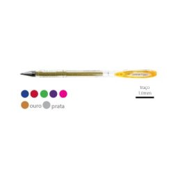 Esferografica UNI UM120SP SIGNO Sparkling 1,0mm Prata - 2 unidades