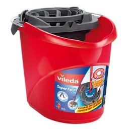 Balde com Espremedor Vileda Super Fácil Vermelho - 1 unidade