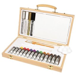 Conjunto Simply Set Acrílico Caixa de Madeira 26 Peças