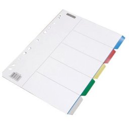 Separadores A4 Plastico 10Un Cores Sortidas - 2 packs