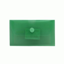 Bolsa Envelope 105x65mm Fecho Velcro Plástico Verde - 10 unidades
