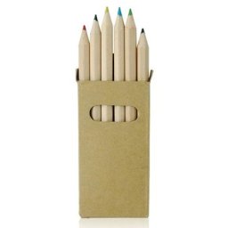 Lapis Cor 9cm Funnyset Cx Cartao 6 cores (10 unidades)