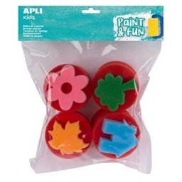 Esponja Carimbo Pintura Apli Kids Paint e Fun 4 unidades