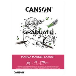 Bloco Canson Graduate Manga Marker Layout A3 70gr 50Fls