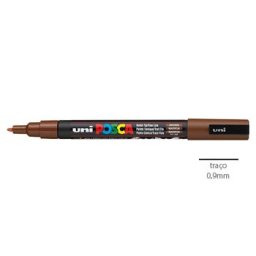 Marcador Uniball Posca PC3M 0,9mm Castanho