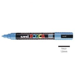 Marcador Uniball Posca PC5M 1,8mm Azul Claro