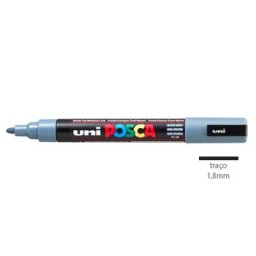 Marcador Uniball Posca PC5M 1,8mm Cinza Slate