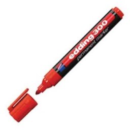 Marcador Médio Vermelho 1,5-3mm Edding 300 - 2 unidades