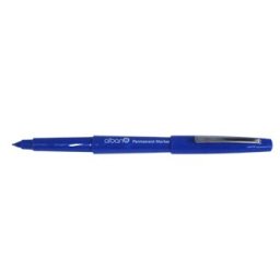 Marcador Permanente Medio Ponta Nylon Azul - 12 unidades
