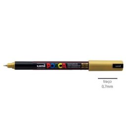 Marcador Uniball Posca PC1MR 0,7mm Ouro 1un.