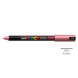 Marcador Uniball Posca PC1MR 0,7mm Vermelho Metalico 1un.
