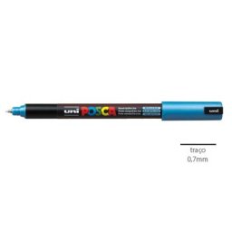 Marcador Uniball Posca PC1MR 0,7mm Azul Metalico 1un.