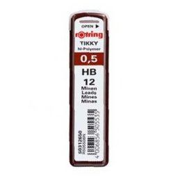 Minas 0,5HB Rotring Tubo - 2 unidades