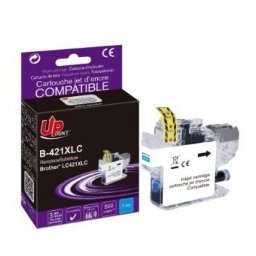 Tinteiro Compatível UPrint para Brother LC421XLC Azul 500 Pág.