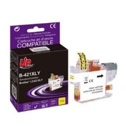 Tinteiro Compatível UPrint para Brother LC421XLY Amarelo 500 Pág.