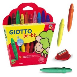 Lápis Cera Giotto Be-Be 10un + 1 Afia