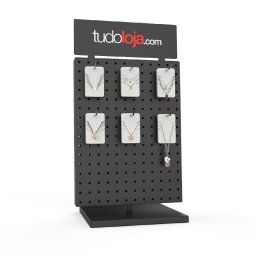 Expositor rotativo com 2 faces para balcão - Logo