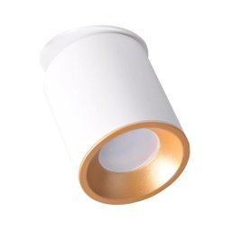 Foco embutido HARON 1xGU10/10W/230V branco/dourada