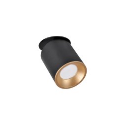 Foco embutido HARON 1xGU10/10W/230V preto/dourada